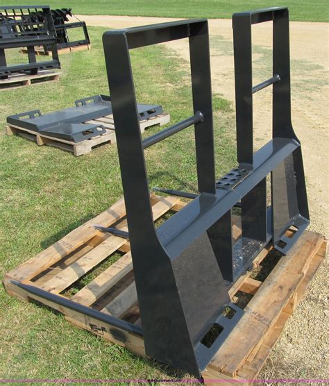 skid steer square bale spear|skid steer hay spear attachment.